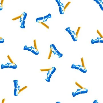 Big inflatable kite isometric icon seamless pattern Stock Illustration