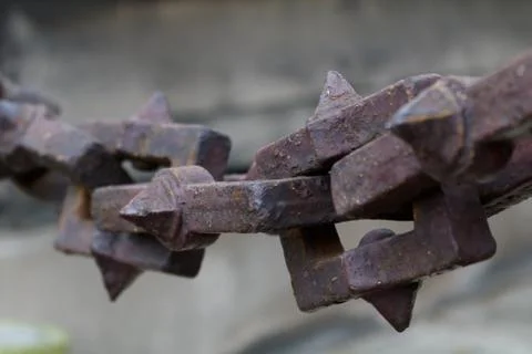 Big iron medieval chain Foto stock