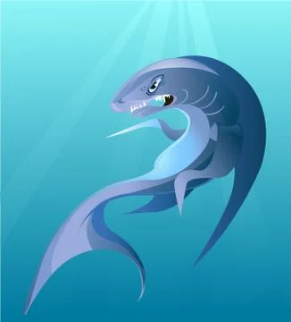 Big Irritating Shark Stock Illustration