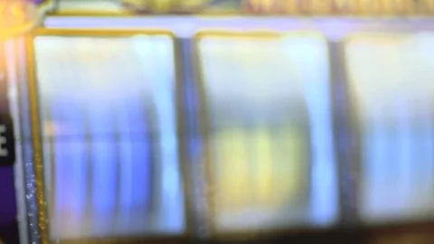 BIG JACKPOT WIN Slot Machine Spinning Wheels Stock Footage 71573805