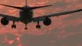 Big jet crossing the sun HD Footage