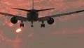 Big jet crossing the sun HD Footage