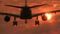 Big jet crossing the sun HD Footage