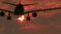 Big jet crossing the sun HD Footage