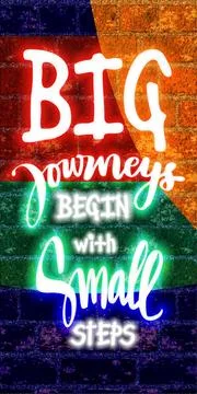 Big journeys begin Stock Illustration