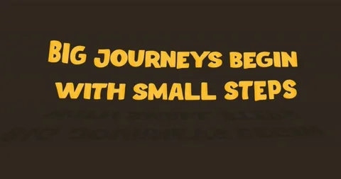 Big Journeys Begin With Small Steps Animation Stock-Footage 168015711