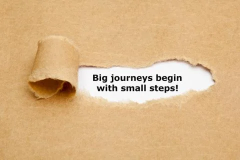 Big journeys begin with small steps Stock Photos
