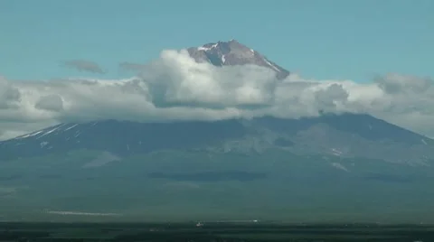 Big Kamchatka volcano Stock Footage 8557838