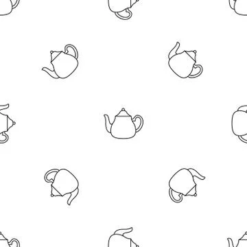 Big kettle pattern seamless vector 스톡 일러스트