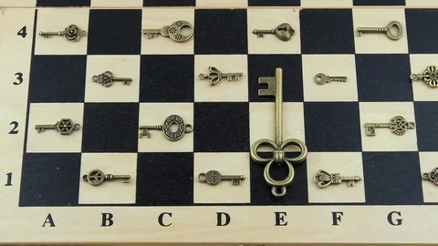 Big key among small Stock Footage 79639349