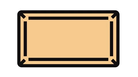 Big kitchen table top view color icon animation Stock Footage 326099566