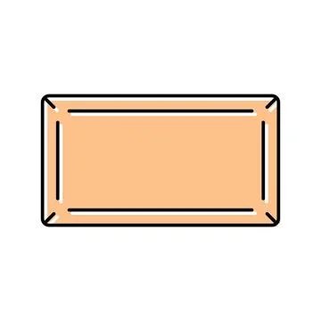 Big kitchen table top view color icon vector illustration Stock Illustration