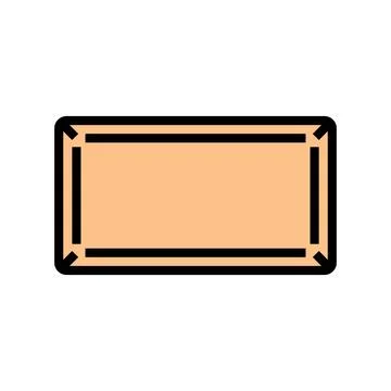 Big kitchen table top view color icon vector illustration Illustrazione stock