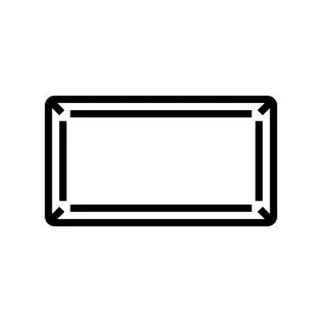 Big kitchen table top view line icon vector illustration Illustrazione stock