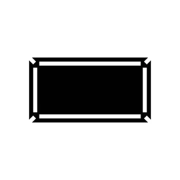 Big kitchen table top view glyph icon vector illustration Stock Illustration