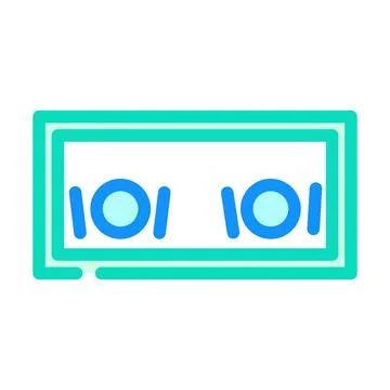 Big kitchen table top view color icon vector illustration Illustrazione stock