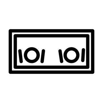 Big kitchen table top view line icon vector illustration Stock Illustration