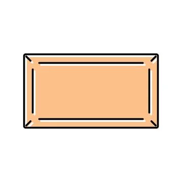 Big kitchen table top view color icon vector illustration Illustrazione stock