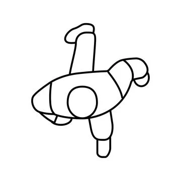 Big kitchen table top view line icon vector illustration Stock Illustration