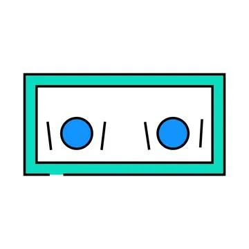 Big kitchen table top view icon color illustration Illustrazione stock