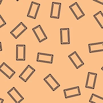 Big kitchen table top view vector seamless pattern Stock Illustration