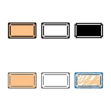 Big kitchen table top view color icon pack vector イラスト素材