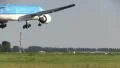 Big KLM airplane landing HD Footage