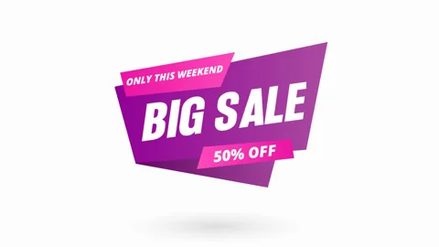 Big label animation, Label animation, Sale Label Stock Footage 235028382