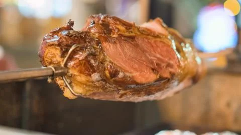 Big lamb chops on the grill Stock Photos