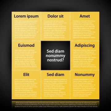 Big layout template for printed media, advertising or web design. Stock Illustration