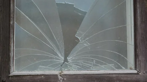 The big leak of the broken window | Stock Video | Pond5