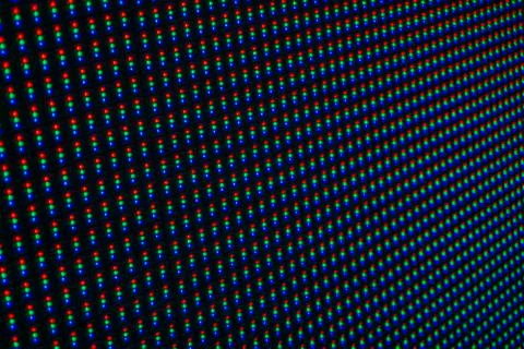 Big led screen panel closeup pattern Stock Photos