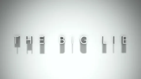The big lie 3D title animation with shadows on a white background Stock Footage 297217141