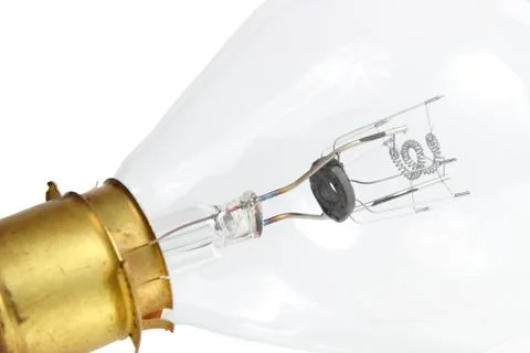 Big light bulb on white background Stock Photos