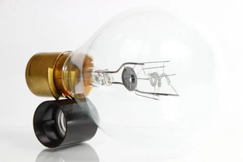 Big light bulb on white background Stock Photos