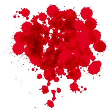 Big light dark red splash on white background. Vector illustration Stock Illustration