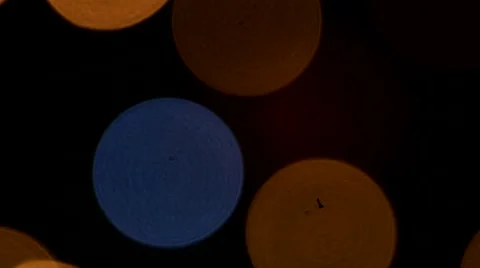 Big light dots - orange and blue Stock Footage 45690603