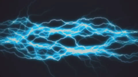 Big Light Flashes Blue Bolts Enegry In Center Background Stock Footage 119544055