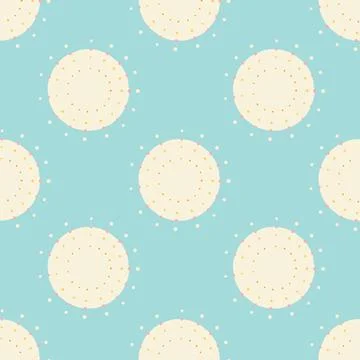Big light polka dots seamless vector pattern Stock Illustration