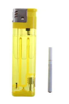 Big light, small cigarette Stock Photos