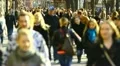 The big lighted by sun people crowd in the city 720p 60 fps HD Footage