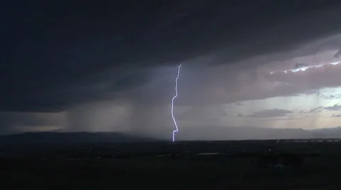 Big Lightning Flash in Slo-Mo with Global Shutter Camera Stock Footage 54719942