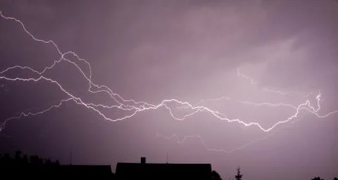 Big lightning in the sky Stock Photos
