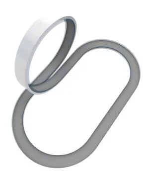 Big looping on racetrack bird view illustration Illustrazione stock