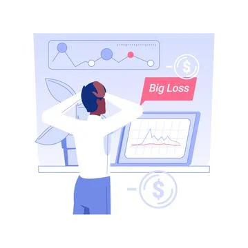 Big loss isolated concept vector illustration. Ilustración de archivo