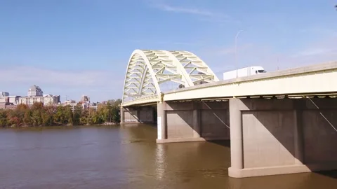 Big Mac Bridge Cincinnati Ohio Stock Footage 145912326