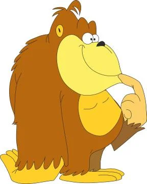 Big macaque dreams Stock Illustration