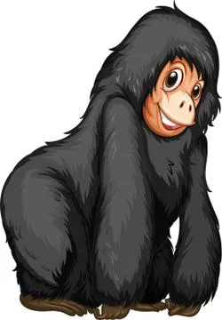 Big macaque Stock Illustration