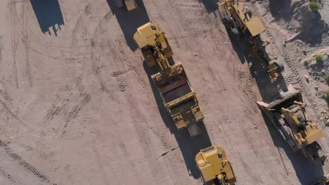 Big Machinery Top Down Road Work Stock Footage 149164805