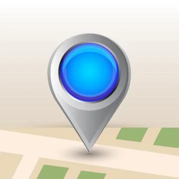 Big map pointer icon Stock Illustration